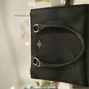 Coach Black Leather Tote Bag